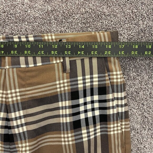 H&M Women's Chino Pants Size 31 Beige Plaid Relaxed Fit Mid Rise Pockets NWT - Picture 11 of 16
